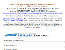 Tablet Screenshot of mail.thedentalcenter.com